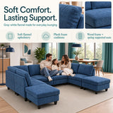 8 Piece Modular U - Shape Sectional Sofa