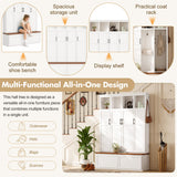 Hall Tree With 4 Hidden Cabinets