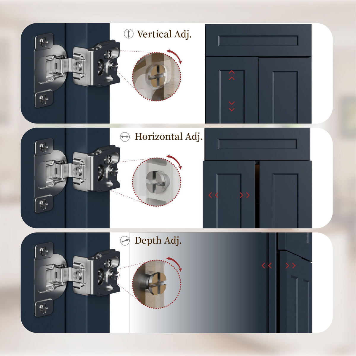 Shaker Base Cabinet With Soft-Close Hinges, Adjustable Shelf