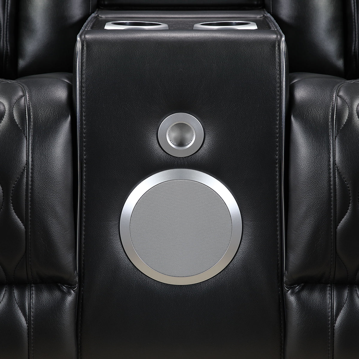Electra - Power Reclining Sofa With Power Headrests, Drop Down Table, Reading Light, Massage, LED Lighting And USB Control