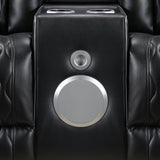 Electra - Power Reclining Sofa With Power Headrests, Drop Down Table, Reading Light, Massage, LED Lighting And USB Control