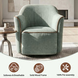 360° Swivel Accent Chair With Flared Arms