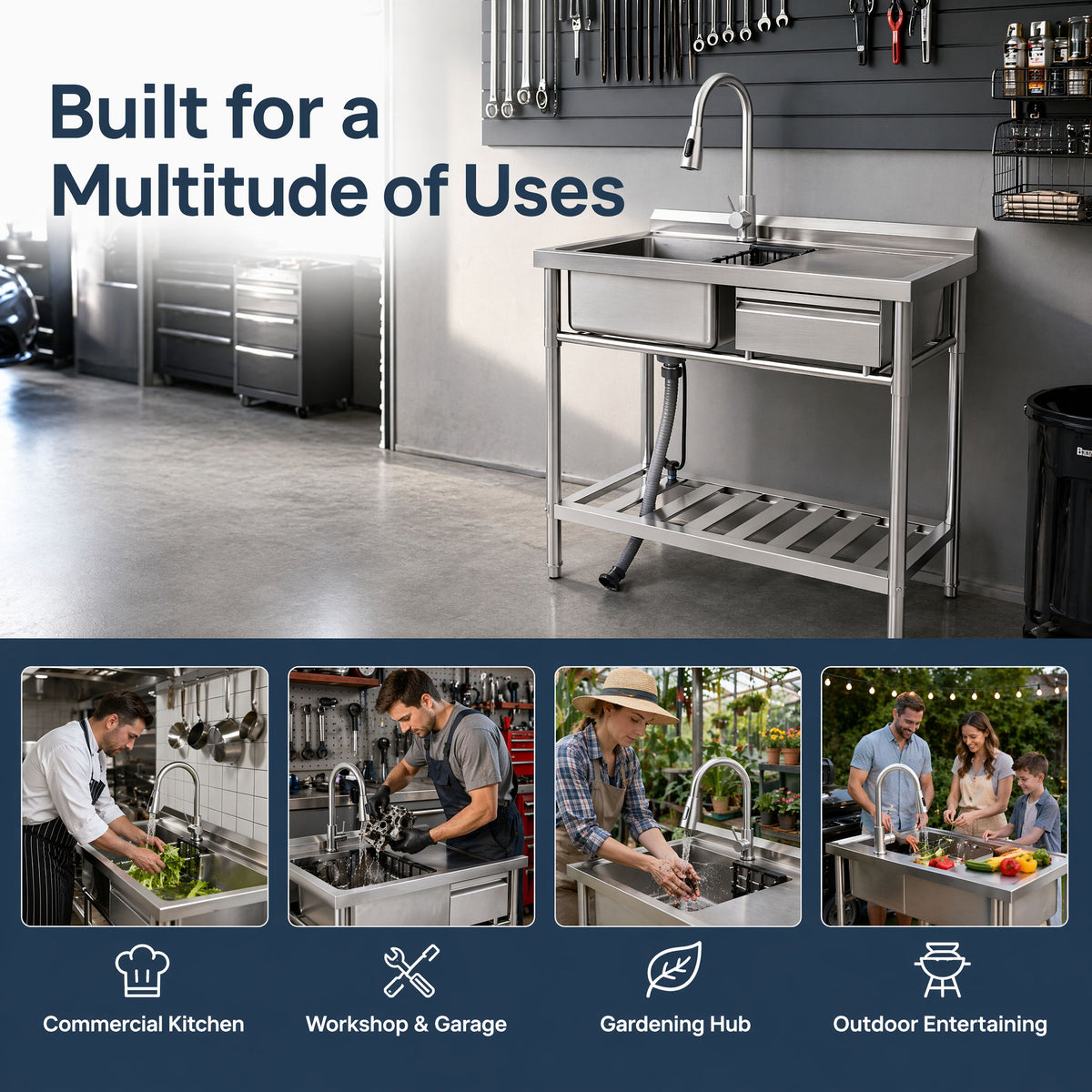 Freestanding Utility Sink With Accents