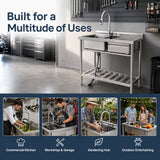 Freestanding Utility Sink With Accents