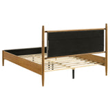 Panel Platform Bed With Upholstered Headboard And Footboard