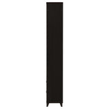 Media Tower With And Drawer With Adjustable Shelves Handles - Brown