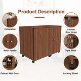 Foldable Sewing Table With Locking Casters