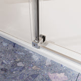 Frameless Single Sliding Shower Door, Sgcc Tempered Glass, Reversible