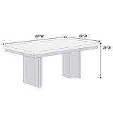 2 Tone Dining Table Set With Upholstered Side Chairs