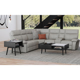 Lanette - Coffee Table With White Marble And Lift-Top - Black
