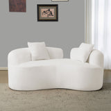 Modern Curved Loveseat