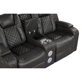 Benz - Power Reclining Loveseat & LED Lighting And Built In USB