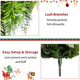 Pre Lit Artificial Christmas Tree Set With LED Lights, 3 Piece Garland And Entrance Trees, Warm Lighting, Indoor Use Only - Green