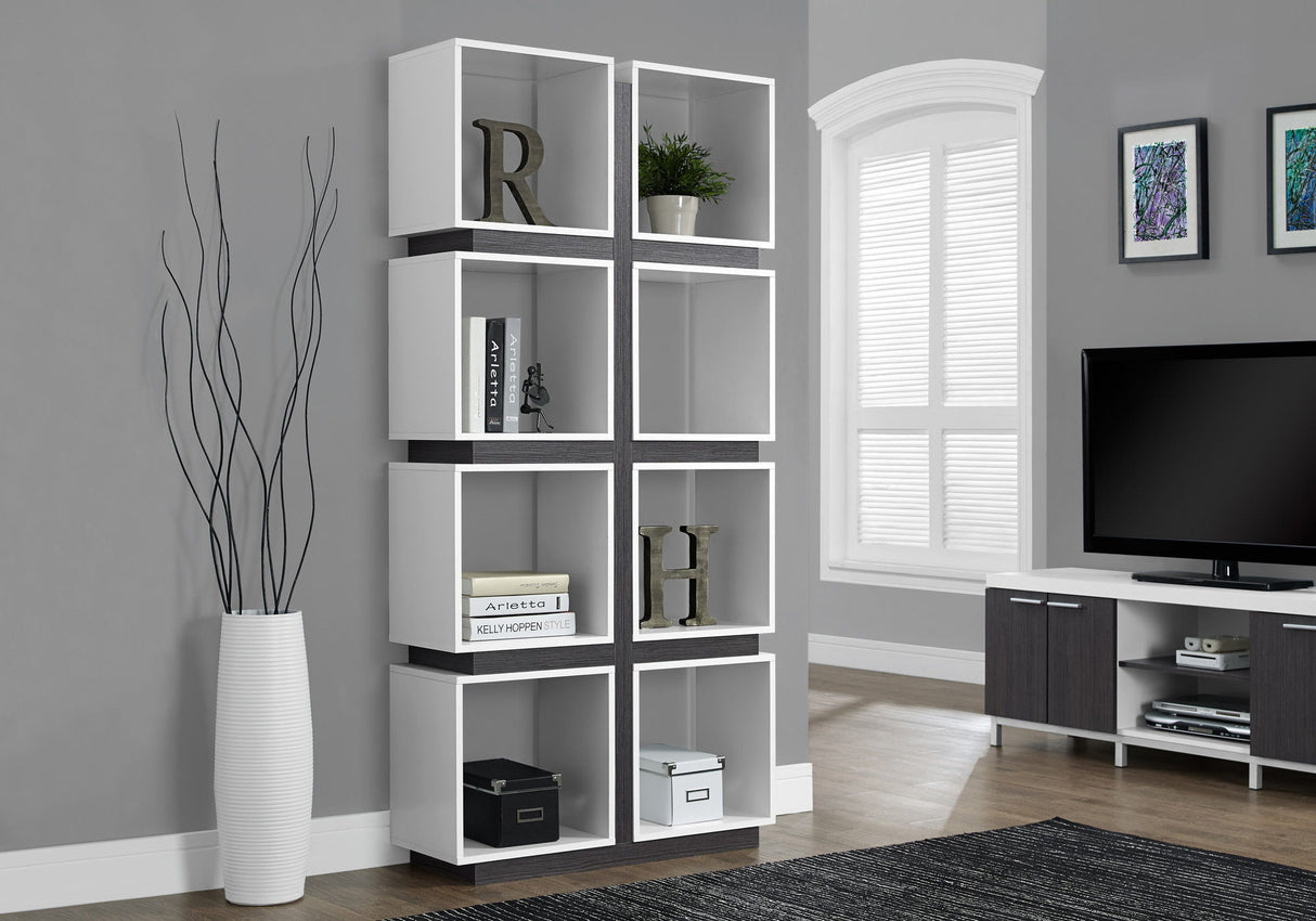 Bookshelf, Bookcase, Etagere, 5 Tier, For Office, Contemporary & Modern - White - Etageres - Alpine Outlets