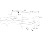 Modular Sectional With 2 Ottomans