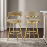 Saturn - Swivel Stool - Gold Legs