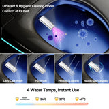 Unique Smart Toile With Built In Bidet, Auto Open / Close Seat, Foot Sensor, LED Display, Night Light, Warm Water & Dryer Ceramic