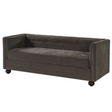 3 Seater Sofa Upholstery With Square Arms, Living Room Couch