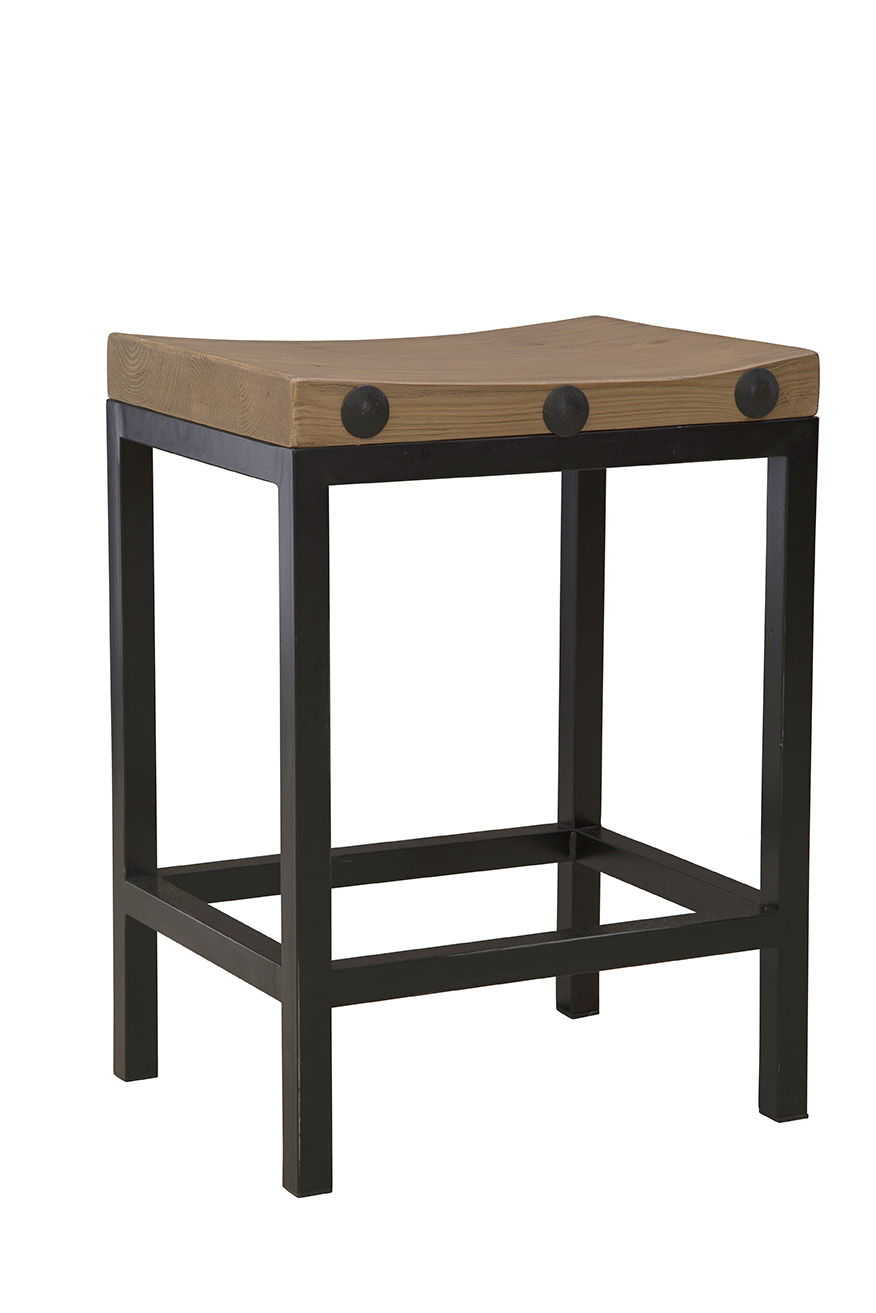 Old World - Counter Stool - Light Brown / Black