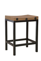 Old World - Counter Stool - Light Brown / Black
