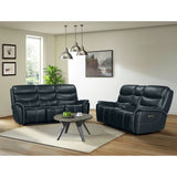 Aruba - Power Motion Sofa With Power Headrest - Pebble Navy