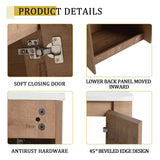 Wall Mounted Bathroom Vanity With Art Sink, 1 Soft Close Door