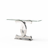 Dual C - Shaped Console Table