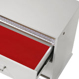 Glam - 2 Drawer Nightstand With LED Lighting - White