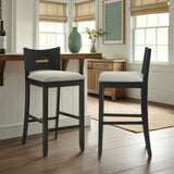 Ren - 30" Bar Height Rubberwood Barstool