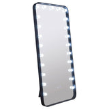 Villancourt - LED Standing Mirror With Speakers - Black