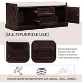 Hearth & Haven Daisy - Storage Bench With 2 Drawers And 2 Cabinets
