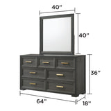 Colorado - Dresser (Mirror Not Included) - Charcoal