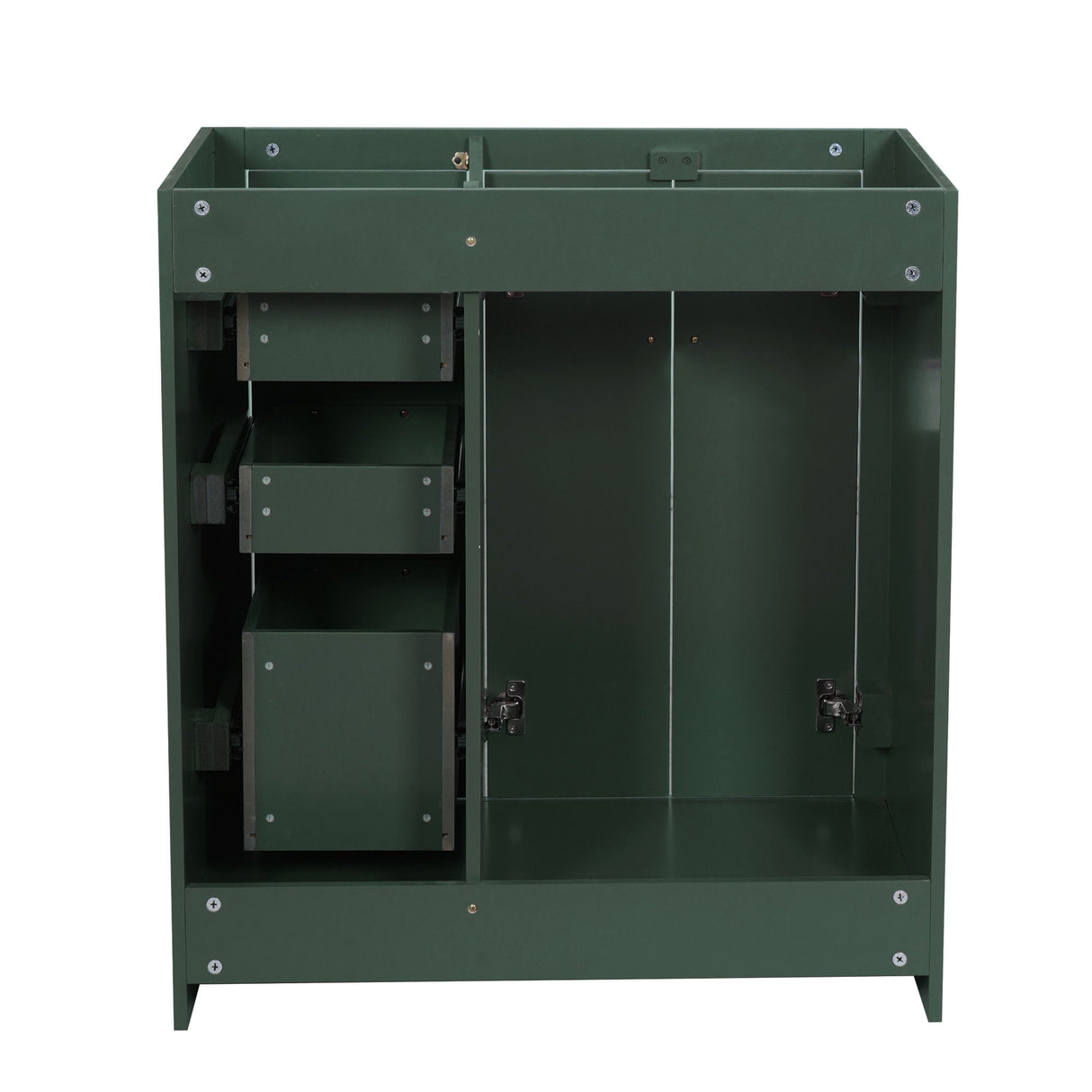 Retro Style Bathroom Vanity With 3 Drawers & Soft-Closing Doors