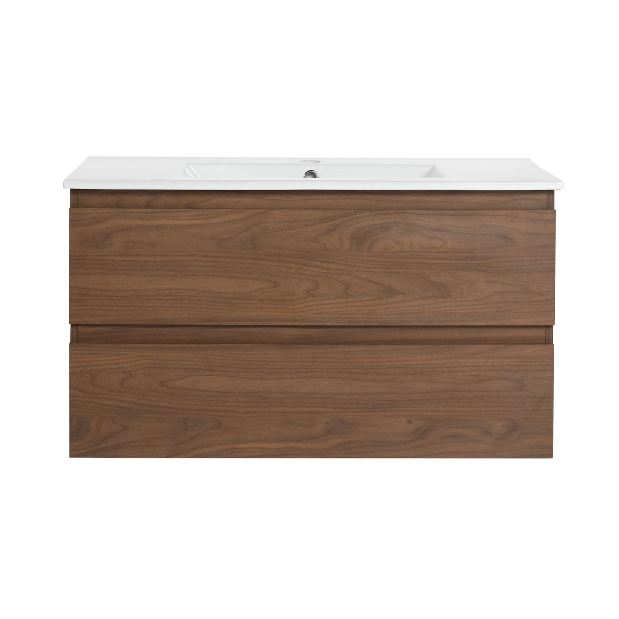 Wall Mounted Bathroom Vanity & Sink, 2 Soft Close Drawers