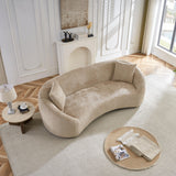 Curved 3 Seater Sofa, Long Living Room Couch