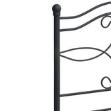 Twin Headboard With Scrollwork Design - Black