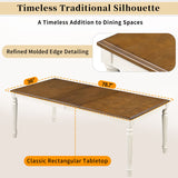 Rectangular Dining Table With Framed Top And Turned Legs - Natural