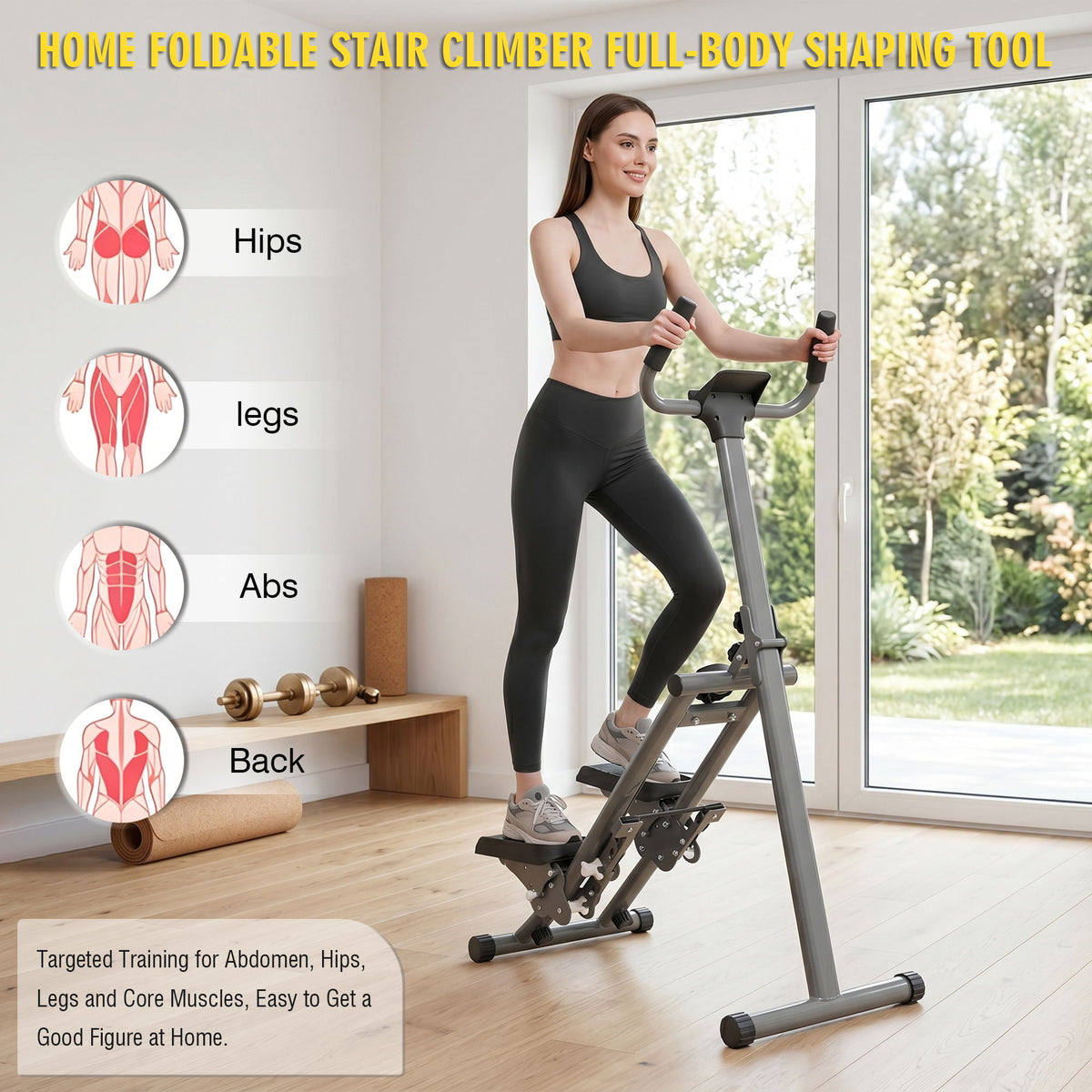 Stair Stepper Machine, Vertical Climber Exercise Equipment With LSD Display