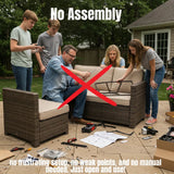 8 Piece Patio Set Cushions - Gray Mix