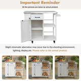 Outdoor Kitchen Island Prep Station With Lockable Wheels, Ample Storage, Towel & Spice Racks