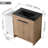 Freestanding Bathroom Vanity & Sink And Storage Cabinets, Soft Closing Doors
