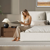 Airframe - Upholstered Bed Frame With Double Layered Upholstered Headboard
