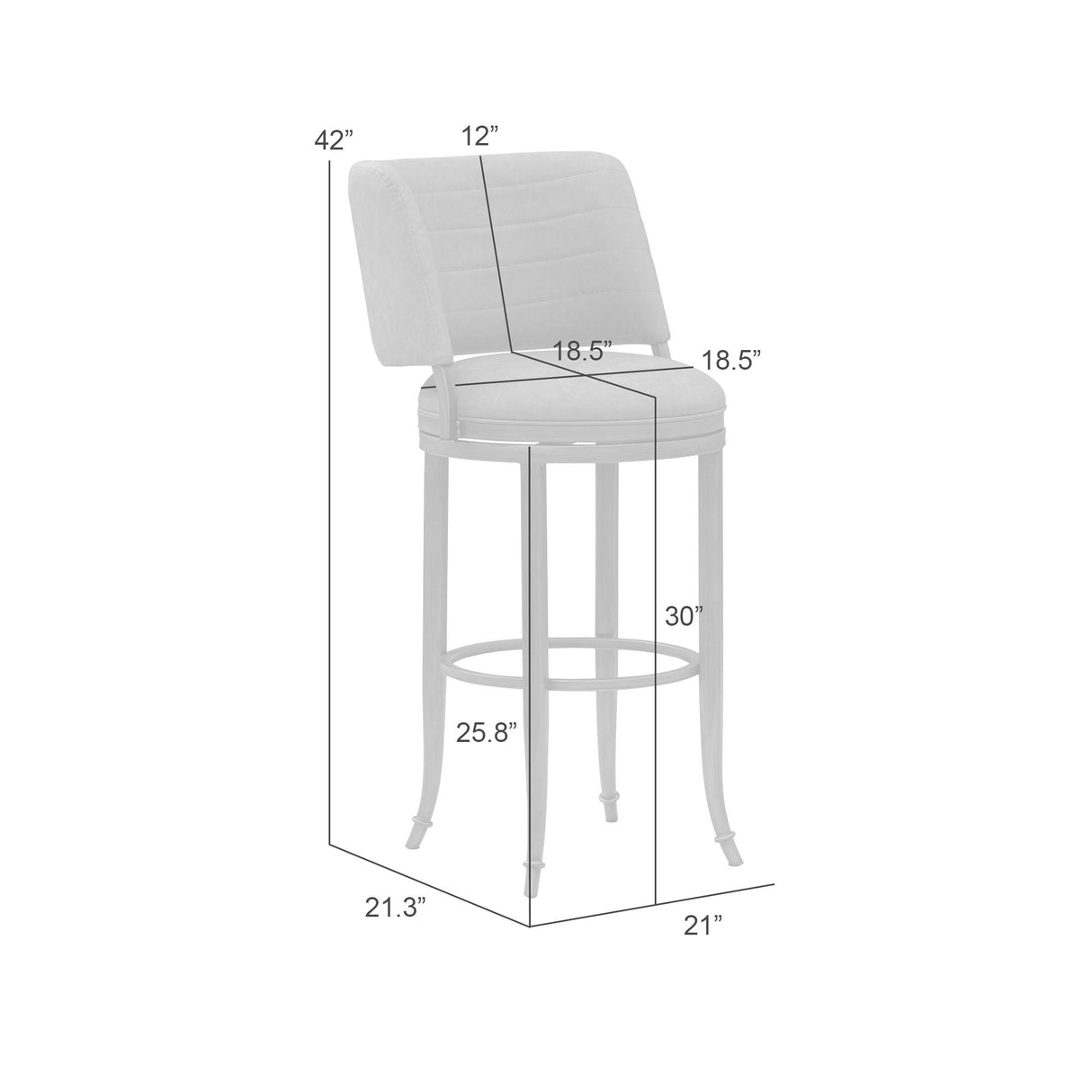 Torres - Upholstered Swivel Barstool
