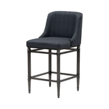 Marvin - Steel Frame Faux Leather Upholstered Counter Height Barstool