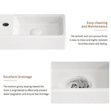 Wall Mounted Bathroom Sink With Faucet And Drain