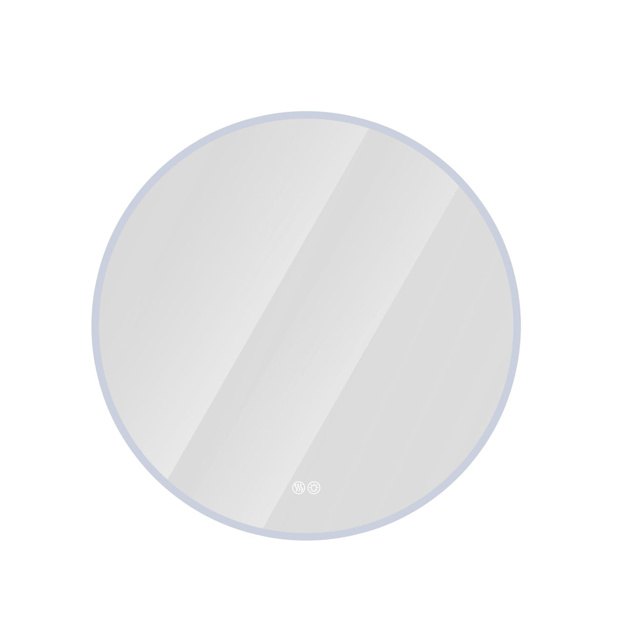 Round LED Bathroom Mirror With Adjustable Lights, Anti Fog & Dimmable For Home Decor - Silver