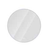 Round LED Bathroom Mirror With Adjustable Lights, Anti Fog & Dimmable For Home Decor - Silver