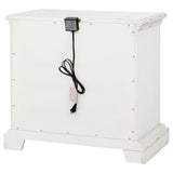2 Drawer Nightstand With Dual USB Charging Ports - Vintage