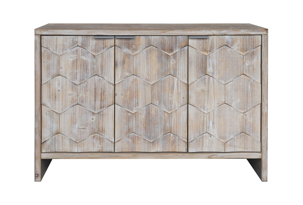 Accent Cabinet Sideboard Buffet Wooden Storage Server in Light Brown