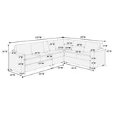 L-Shaped Sectional Set For Living Room